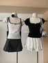 Vintage Polka Dot Square Neck Tops